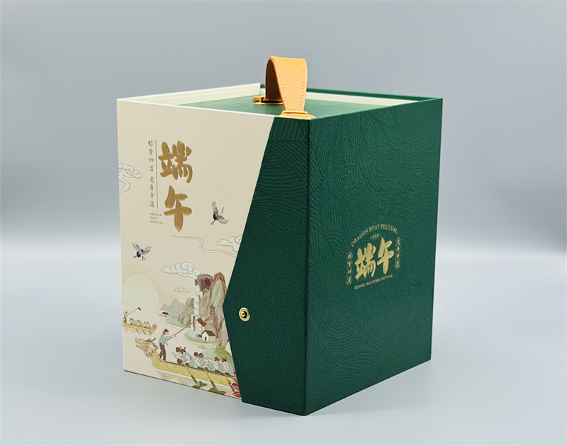 龙舟争渡 书型双层双开粽子礼盒